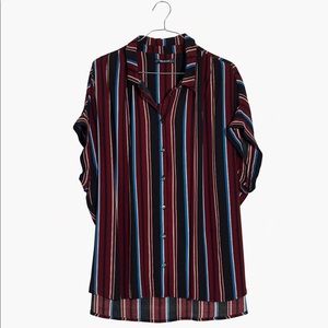 EUC Madewell Central Drapey Shirt - Menford Stripe